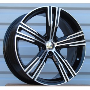 R18x8  5X108  ET  52  63.3  FE184  (YF5773)  Black Polished (MB)  For VOLVO  (K7)  (HYBRID FORGED)