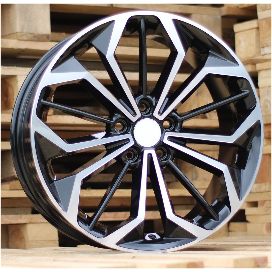 R18x8  5X108  ET  55  63.4  FE187  (FBX216)  Black Polished (MB)  For FORD  (Z4+Z6)  (HYBRID FORGED)
