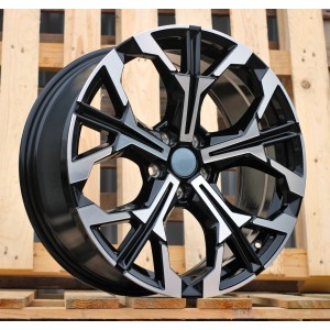 R18x8  5X112  ET  27  66.6  H3457F  (F8735)  Black Polished (MB)  For BMW  (M)  (HYBRID FORGED)