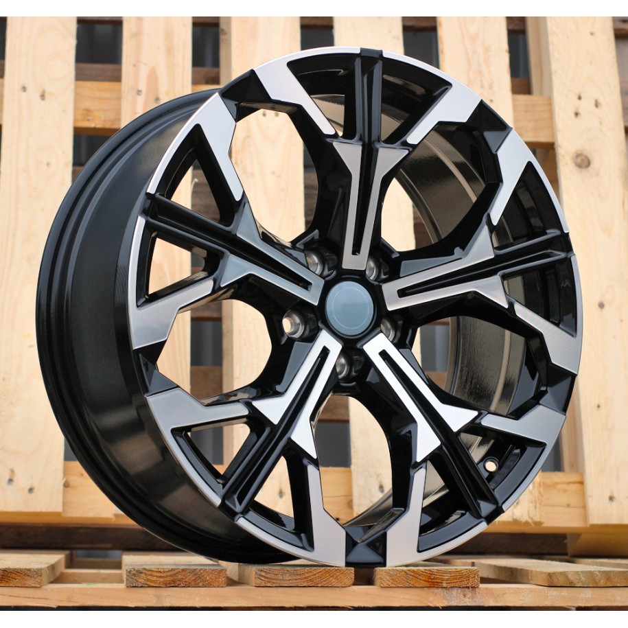 R18x8  5X112  ET  27  66.6  H3457F  (F8735)  Black Polished (MB)  For BMW  (M)  (HYBRID FORGED)