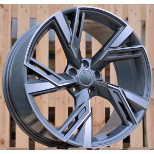 R18x8  5X112  ET  30  66.5  B1571  (FBX154)  Grey Polished (MG)  For AUD  (Z6)  (HYBRID FORGED)