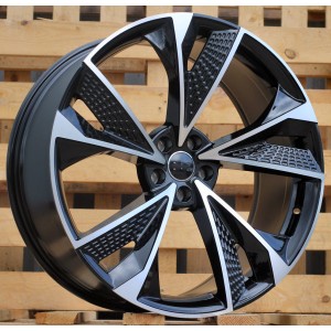 R18x8  5X112  ET  31  66.5  B1566  (FBX008)  Black Polished (MB)  For AUD  (Z5+Z6+A)  (HYBRID FORGED)