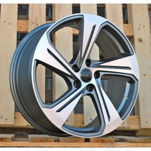 R18x8  5X112  ET  35  66.5  YS1270  (FBX340)  Grey Polished Matt (MGM)  For AUD  (K3)  (HYBRID FORGED)