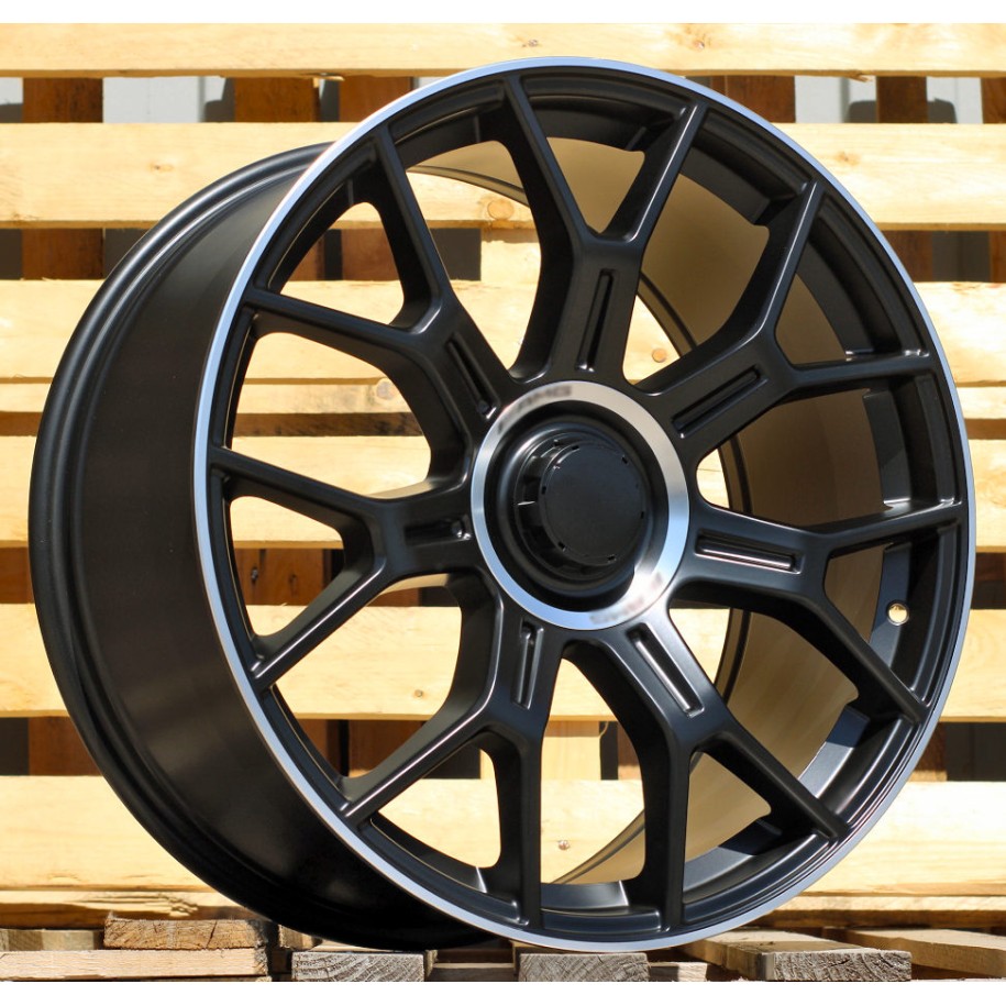 R18x8  5X112  ET  38  66.6  Y1188  (FBX184)  Black Half Matt+Polished Lip (BLHMPL)  For MER  (Z5)  (HYBRID FORGED)
