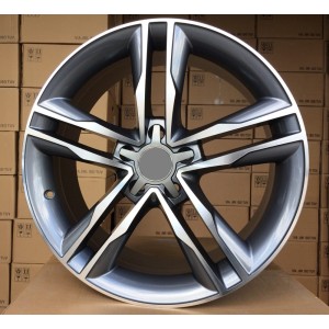 R18x8  5X112  ET  39  66.5  BK114  Grey Polished+Powder Coating (MGPC)  For AUD  (P)