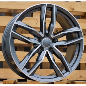 R18x8  5X112  ET  39  66.5  BK690  Grey Polished (MG)  For AUD  (K2)