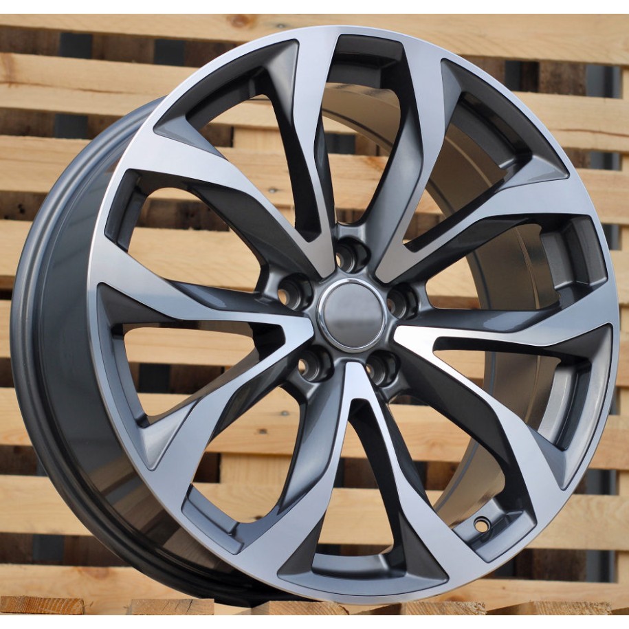 R18x8  5X112  ET  39  66.5  XF562  (H726D)  Grey Polished (MG)  For AUD  (K7)  (HYBRID FORGED)