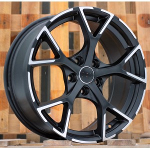 R18x8  5X112  ET  40  66.5  3S5997  Black Polished Half Matt (MBHM)  For AUD  (P)  (HYBRID FORGED)
