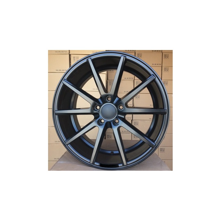 R18x8  5X112  ET  43  66.5  HX014  (QC2211)  Black Half Matt (BLHM)  For HAXER  (P)  ((Rear+Front)(AKC 85 Eur))
