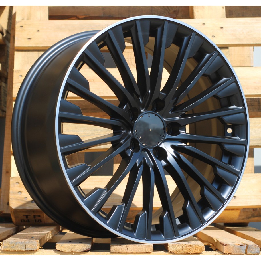R18x8  5X112  ET  43  66.6  FBX132  Black Half Matt+Polished Lip (BLHMPL)  For MER  (Z5+K8)  (HYBRID FORGED)