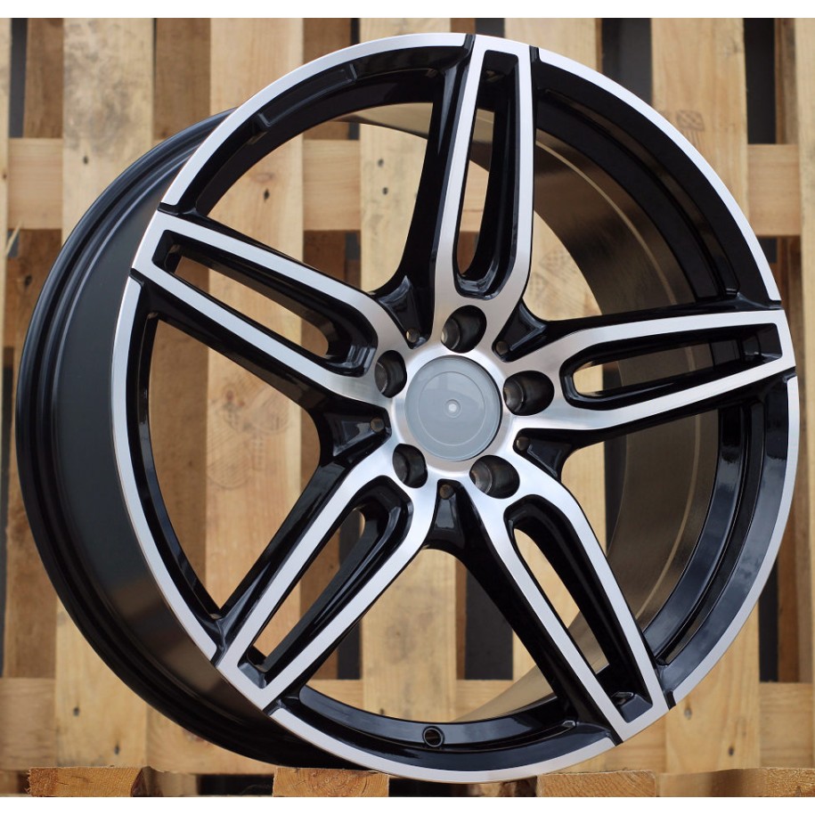 R18x8  5X112  ET  43  66.6  XE225  (BK5434)  Black Polished (MB)  For MER  (K2+P)