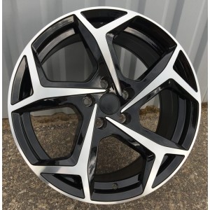 R18x8  5X112  ET  44  57.1  XE182  (FBX284)  Black Polished (MB)  For VW  (Z6)  (HYBRID FORGED)