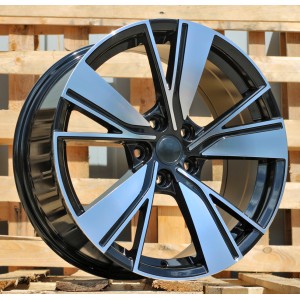 R18x8  5X112  ET  45  57.1  B1988  (3S1299)  Black Polished (MB)  For VW  (K4)  (HYBRID FORGED (AKC 95 Eur))