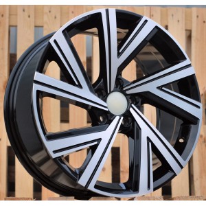 R18x8  5X112  ET  45  57.1  B5805  Black Polished (MB)  For VW  (K4+P+Z7)