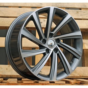 R18x8  5X112  ET  45  57.1  D2403  Grey Polished (MG)  For SKODA  (Z1)  (New Model)