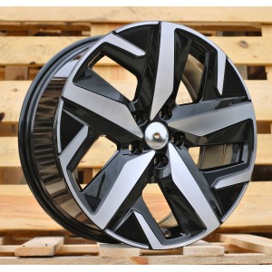 R18x8  5X112  ET  45  57.1  FBX236  Black Polished (MB)  For VW  (Z5)  (HYBRID FORGED)
