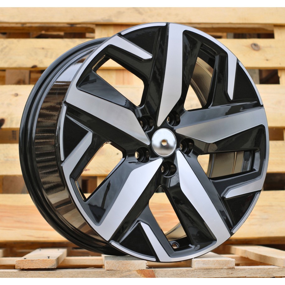 R18x8  5X112  ET  45  57.1  FBX236  Black Polished (MB)  For VW  (Z5)  (HYBRID FORGED)