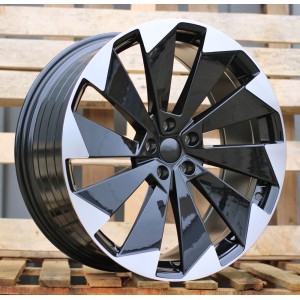 R18x8  5X112  ET  45  57.1  I1141  (YF1153)  Black Polished (MB)  For SKODA  (P1)  (HYBRID FORGED)