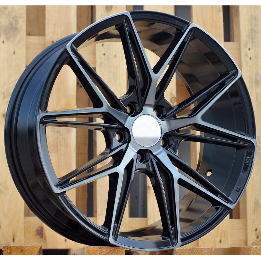 R18x8  5X114.3  ET  40  73.1  Y0036  Black+Tinted Face (BLTF)  For HAXER  (K4)  ((AKC 90 Eur))