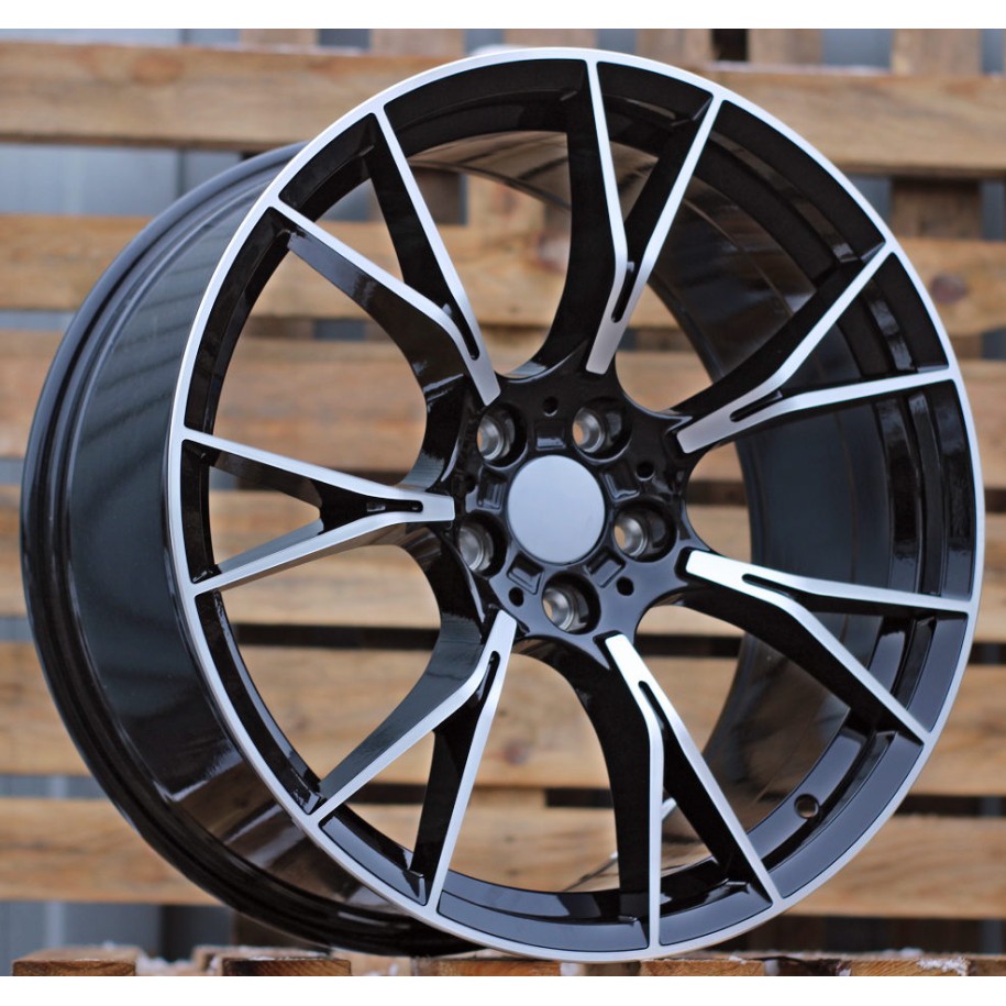R18x8  5X120  ET  30  72.6  B1617  (IND7046)  Black Polished (MB)  For BMW  (K7)