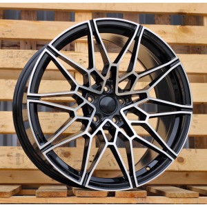 R18x8  5X120  ET  35  72.6  I0293  (8375F)  Black Polished (MB)  For BMW  (Z5)  (Rear+Front)