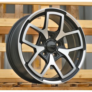 R18x8  5X127  ET  35  71.5  FBX373  Black Polished Half Matt (MBHM)  For JEEP  (Z4)  (HYBRID FORGED)