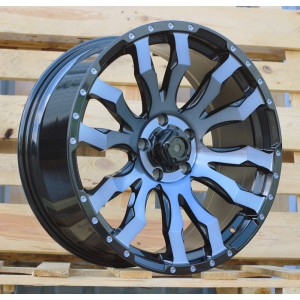 R18x8.5  6X139.7  ET  25  106.1  I0215B  Black+Double Tinted Face (BLDTF)  For 4X4  (K7)