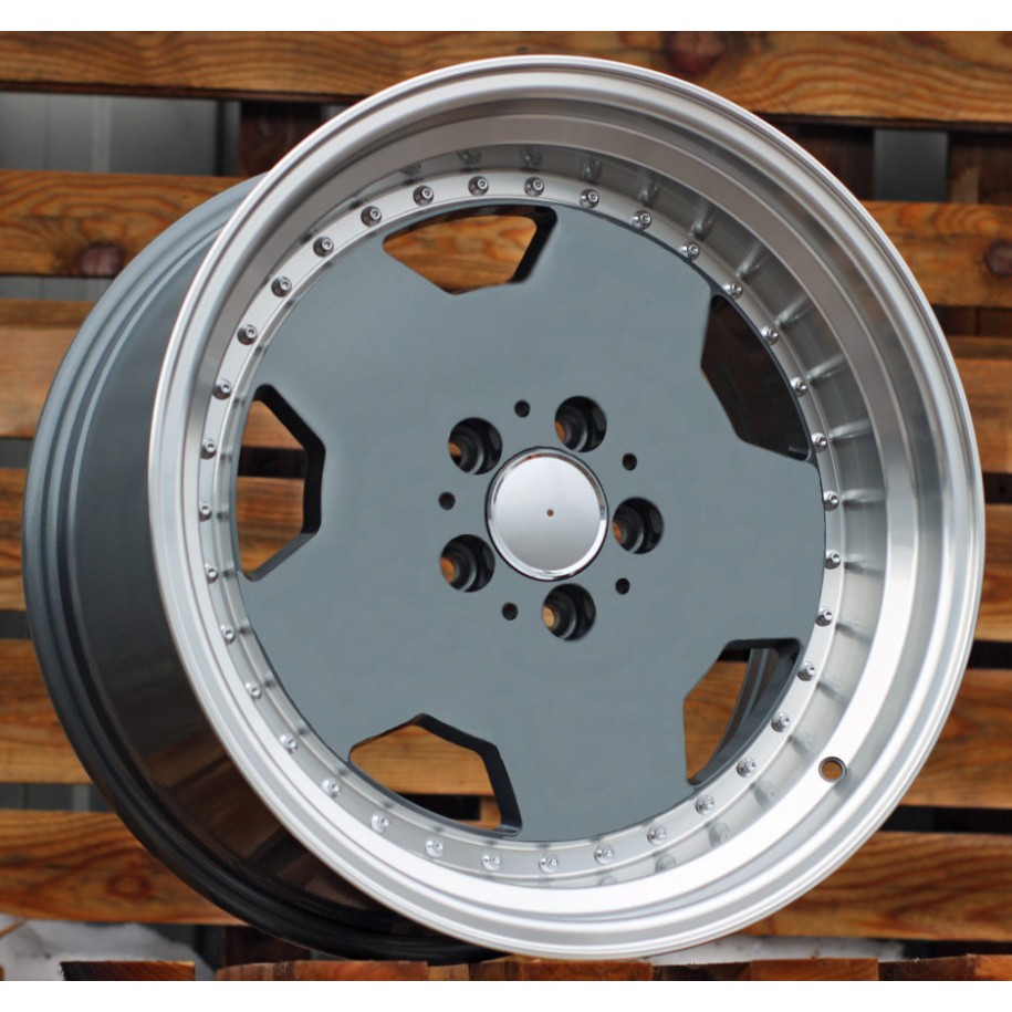 R18x9  5X112  ET  30  66.56  B5852  Graphite+Polished Lip (GRPL)  For MER  (P)  (HYBRID FORGED MONOBLOCK Style Rear+Front)