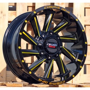 R18x9  12X130/139  ET  0  106.1  B1323  Black Polished Gold Milling (MBYM)  For 4X4  (K3)  ((AKC 85 Eur))