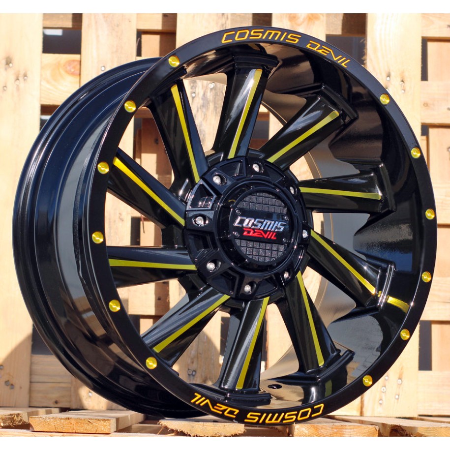 R18x9  12X130/139  ET  0  106.1  B1323  Black Polished Gold Milling (MBYM)  For 4X4  (K3)  ((AKC 85 Eur))