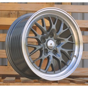 R18x9  5X120  ET  20  74.1  A1408  Gun Metal+Polished Lip (GMPL)  For RACIN  (P)  (HRE Performance Style (Front+Rear))
