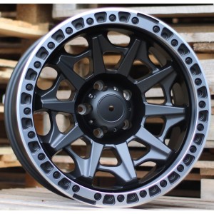 R18x9  5X139.7  ET  M12  110.1  L2174  Black Half Matt+Polished Lip (BLHMPL)  For 4X4  (K3)