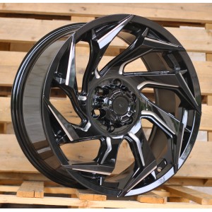 R18x9  6X139.7  ET  0  110.1  JT187  Gloss Black (GB)  For 4X4  (K3)  (Milling)