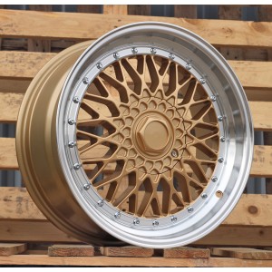 R18x9.5  10X112/120  ET  35  72.6  BY479  (XF135)  Gold+Polished (YP)  For RACIN  (P2)  (BBS Style Rear+Front)