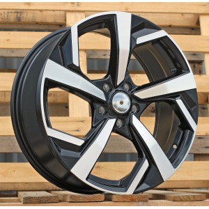 R19x7.5  5X114.3  ET  40  66.1  XE173  (LU1587)  Black Polished (MB)  For NISS  (P1)