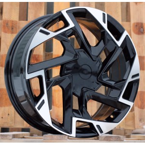 R19x7.5  5X114.3  ET  51  67.1  B1927  (BK1223)  Black Polished (MB)  For KIA  (P+Z4)  (HYBRID FORGED NEW Model SPORTAGE)