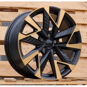 R19x8  5X112  ET  40  57.1  YF0443  Black Polished Half Matt Cooper (MBHMC)  For CUPRA  (P1+P2+K7)  (HYBRID FORGED)