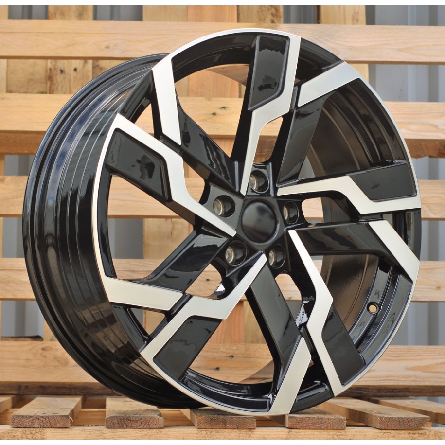 R19x8  5X112  ET  41  57.1  YF5696  Black Polished (MB)  For SKODA  (Z6)  (HYBRID FORGED)