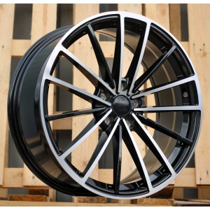 R19x8  5X112  ET  45  57.1  I0383  Black Polished (MB)  For VW  (K7)