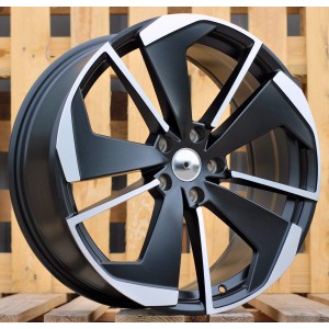 R19x8  5X112  ET  45  57.1  I5579  Black Polished Half Matt (MBHM)  For SKODA  (K7)