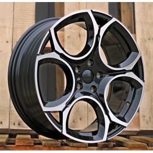 R19x8  5X112  ET  45  57.1  Y1232  (YF5656)  Black Polished (MB)  For VW  (A)  (HYBRID FORGED)