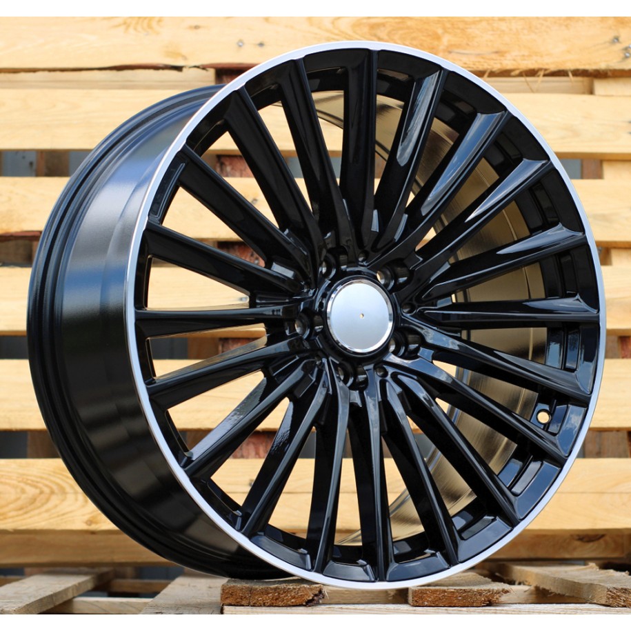 R19x8  5X112  ET  45  66.6  B5909  Black+Polished Lip (BLPL)  For MER  (K4+Z7)  ())