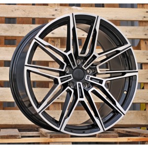 R19x8  5X120  ET  36  72.6  I0294  (BYD1677)  Black Polished (MB)  For BMW  (Z1)  (Rear+Front)