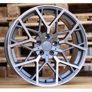 R19x8.5  5X112  ET  26  66.6  B1383  Grey Polished+Powder Coating (MGPC)  For BMW  (P)  (Rear+Front)