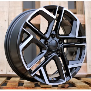 R19x8.5  5X112  ET  38  57.1  Y1243  (YF5667)  Black Polished (MB)  For VW  (M)  (HYBRID FORGED)