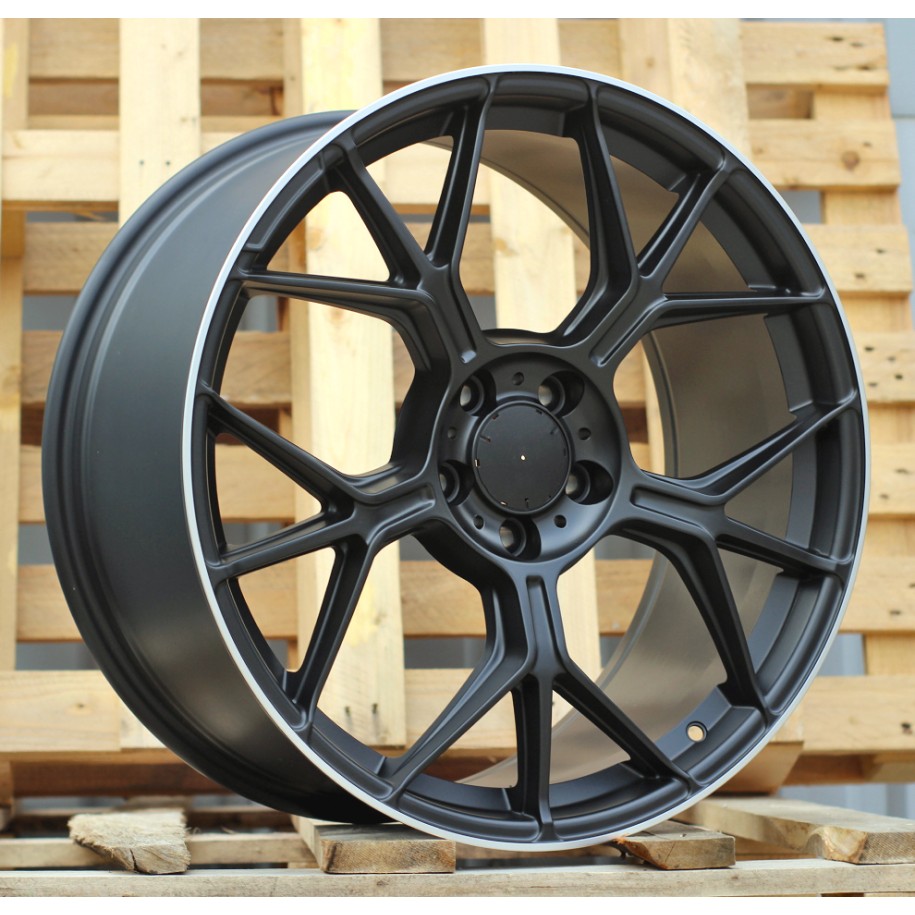 R19x8.5  5X112  ET  40  66.56  FBX120  Satin Black+Silver Lip (SBSL)  For MER  (K3+P1)  (HYBRID FORGED Rear+Front)