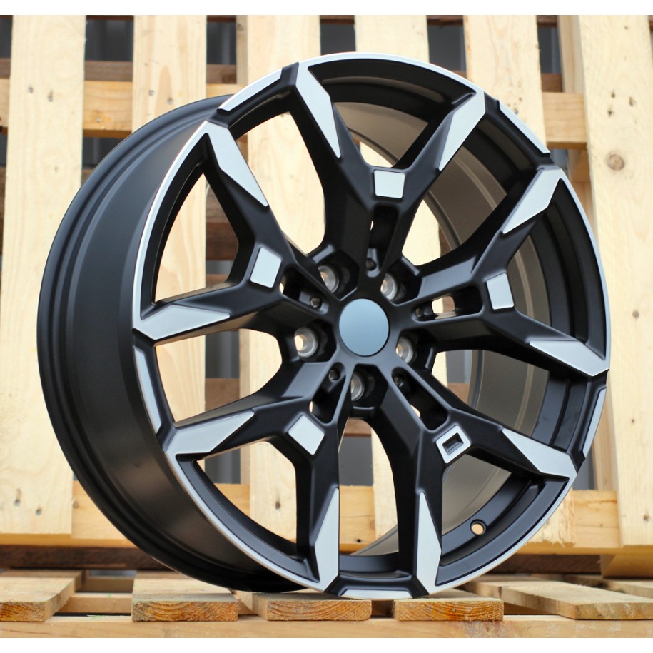 R19x8.5  5X112  ET  40  66.6  H3456F  Black Polished Half Matt (MBHM)  For BMW  (M)  (HYBRID FORGED Front+Rear)