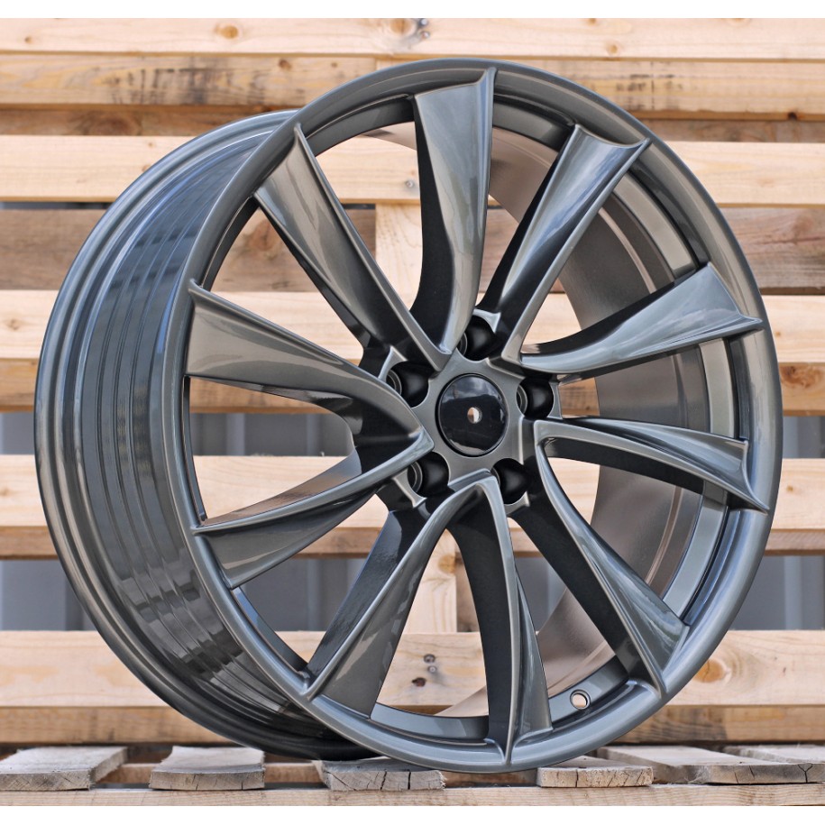 R19x8.5  5X114.3  ET  35  64.1  B2046  (FBX460)  Gun Metal (GM)  For TESLA  (P2)  (HYBRID FORGED (Model 3))