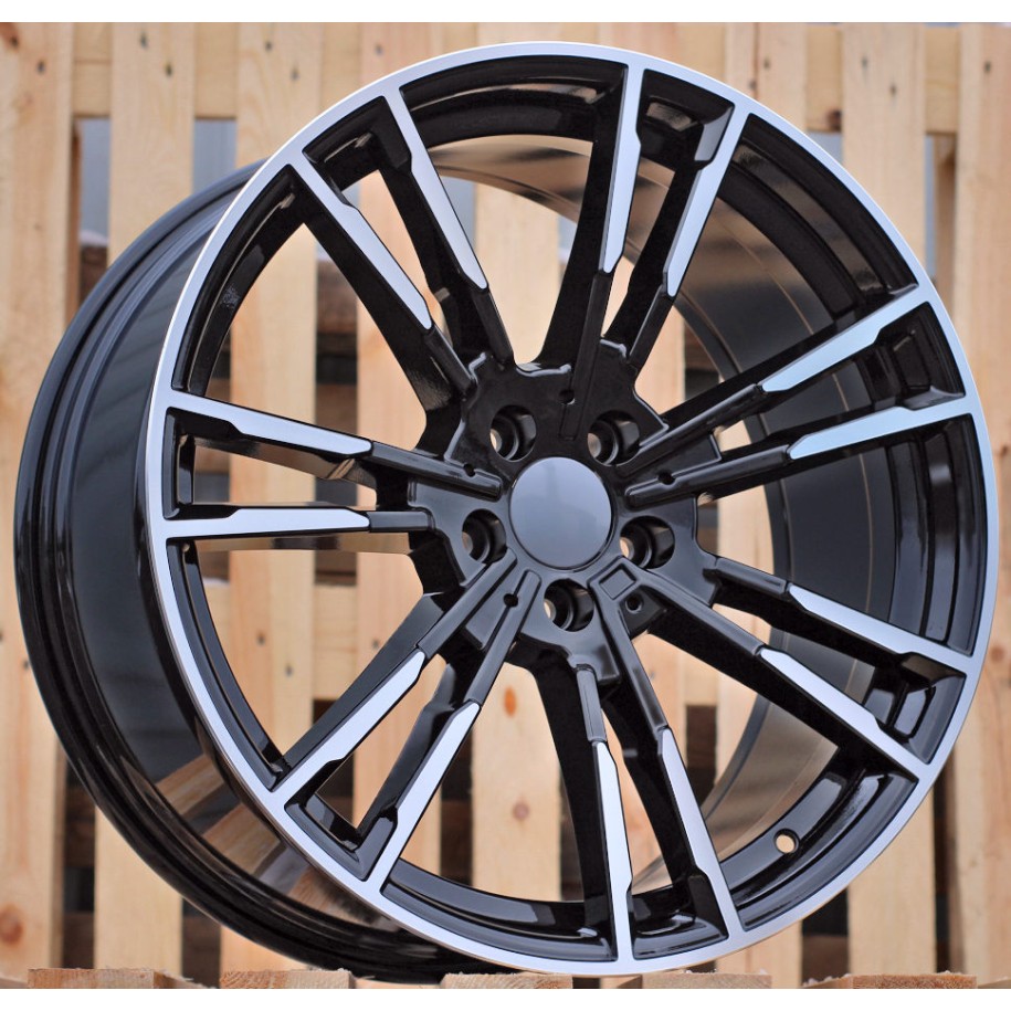 R19x8.5  5X120  ET  33  72.6  A7065  (IN7050)  Black Polished (MB)  For BMW  (M)  (Rear+Front)