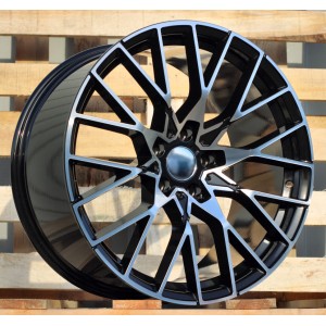 R19x9  5X120  ET  40  72.6  A5479  (BK5441)  Black Polished (MB)  For BMW  (K2)  (Rear+Front)